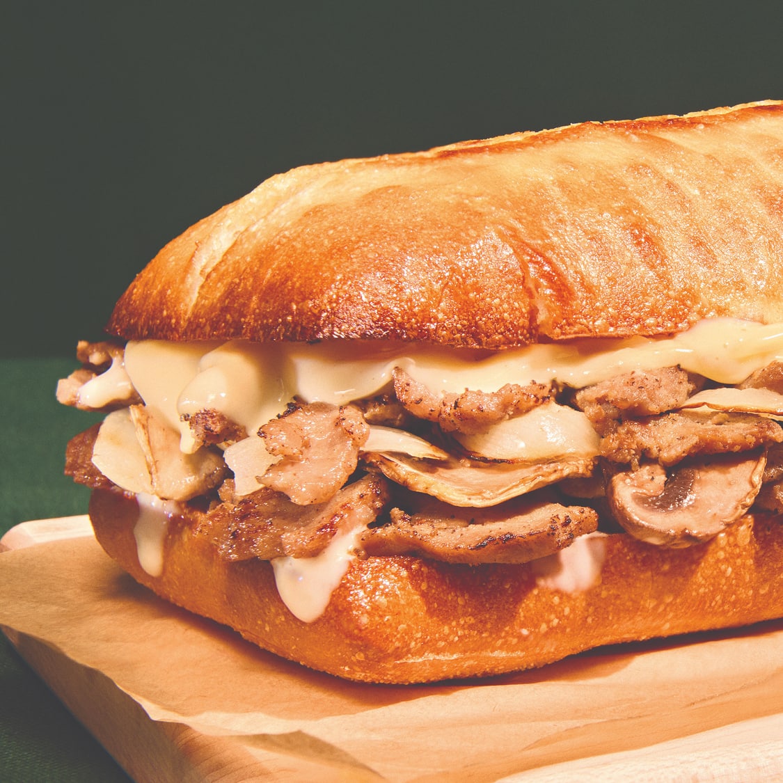 Steak & Mushroom Oven-Toasted Sandwich